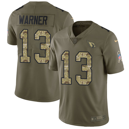 Marvelous Cardinals #13 Kurt Warner Olive/Camo Youth Stitched NFL Limited 2017 Salute to Service Jersey Act fast Only a few left Secure your Cardinals jersey today