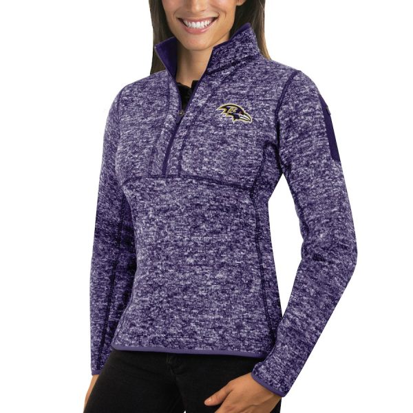 Exquisite Baltimore Ravens Antigua Women's Fortune Half Zip Sweater Heather Purple Sports enthusiasts Seize the opportunity Order your Cardinals jersey