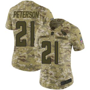 Outstanding Cardinals #21 Patrick Peterson Camo Women's Stitched NFL Limited 2018 Salute to Service Jersey Limited stock Order now to show your love for the Cardinals