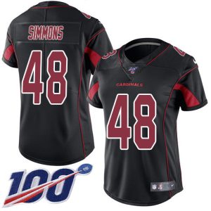 First rate Cardinals #48 Isaiah Simmons Black Women's Stitched NFL Limited Rush 100th Season Jersey Sports enthusiasts Seize the opportunity Order your Cardinals jersey