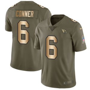 Exceptional Cardinals #6 James Conner Olive/Gold Youth Stitched NFL Limited 2017 Salute To Service Jersey Limited stock Order now to show your love for the Cardinals