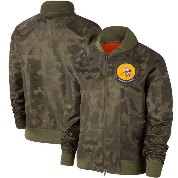 Outstanding Women's Minnesota Vikings Olive 2019 Salute to Service Full Zip Bomber Jacket For a short time available Don't miss your chance to own a Cardinals jersey