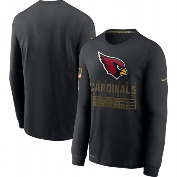 Top notch Arizona Cardinals 2020 Salute to Service Sideline Performance Long Sleeve T Shirt Black For a short time available Don't miss your chance to own a Cardinals jersey