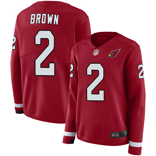 Spectacular Cardinals #2 Marquise Brown Red Team Color Women's Stitched NFL Limited Therma Long Sleeve Jersey For a short time available Don't miss your chance to own a Cardinals jersey