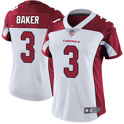 First rate Cardinals #3 Budda Baker White Women's Stitched NFL Vapor Untouchable Limited Jersey With high demand Order now to wear your Cardinals pride