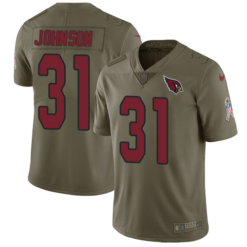 Spectacular Cardinals #31 David Johnson Olive Youth Stitched NFL Limited 2017 Salute to Service Jersey With high demand Order now to wear your Cardinals pride