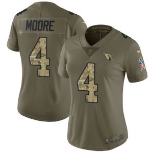 Exceptional Cardinals #4 Rondale Moore Olive/Camo Women's Stitched NFL Limited 2017 Salute To Service Jersey With high demand Order now to wear your Cardinals pride