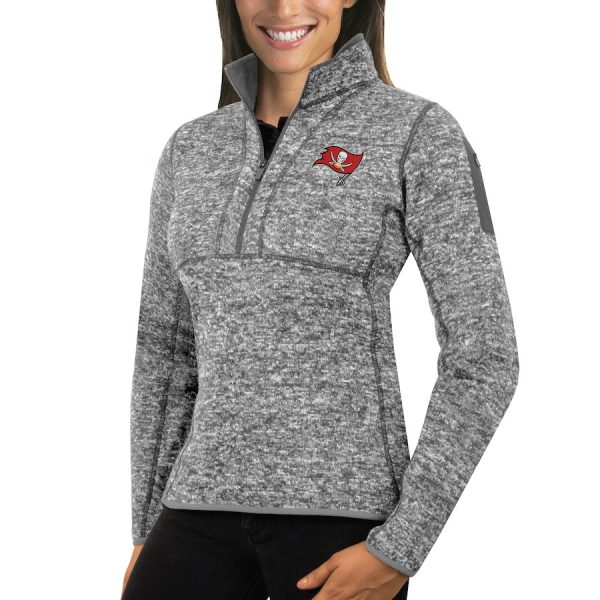 Exquisite Tampa Bay Buccaneers Antigua Women's Fortune Half Zip Sweater Heather Gray For a short time available Don't miss your chance to own a Cardinals jersey