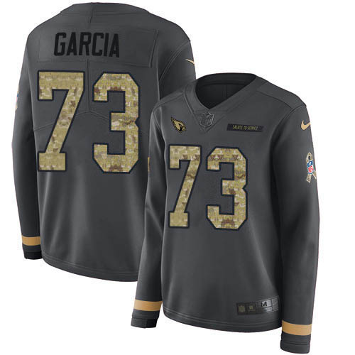 Marvelous Cardinals #73 Max Garcia Anthracite Salute to Service Women's Stitched NFL Limited Therma Long Sleeve Jersey Be among the first to own Order your Cardinals jersey right away