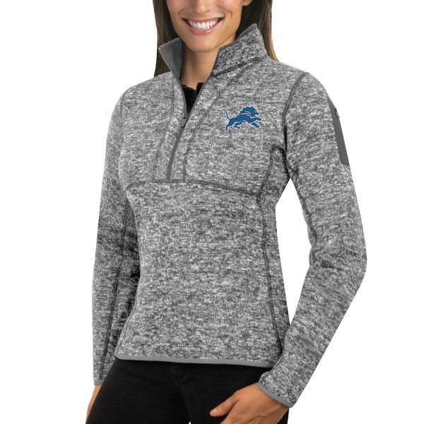 Exceptional Detroit Lions Antigua Women's Fortune Half Zip Sweater Heather Gray Act fast Only a few left Secure your Cardinals jersey today