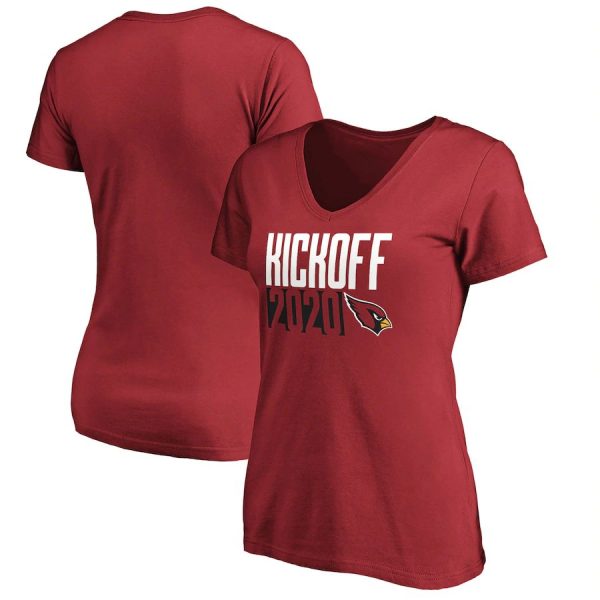 Top notch Arizona Cardinals Fanatics Branded Women's Kickoff 2020 V Neck T Shirt Cardinal Collectors this is a must have Add this Cardinals jersey to your collection