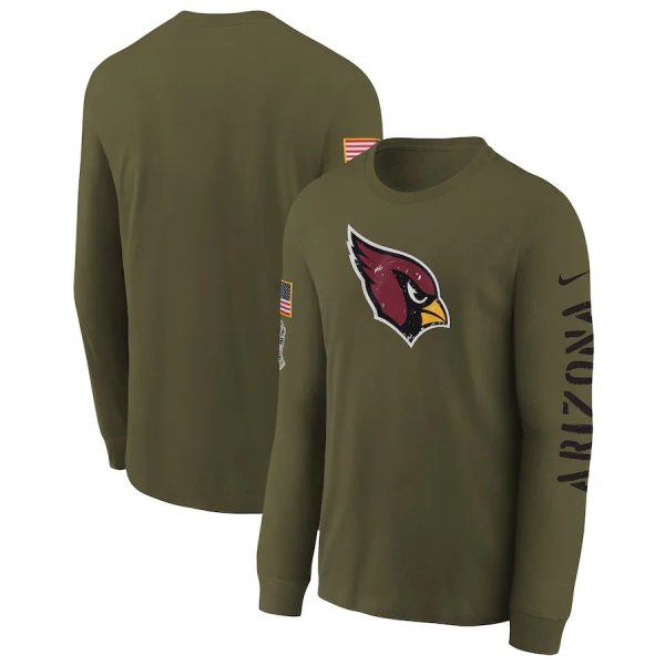 Spectacular Arizona Cardinals Youth 2022 Salute To Service Team Logo Long Sleeve T Shirt Olive For a short time available Don't miss your chance to own a Cardinals jersey