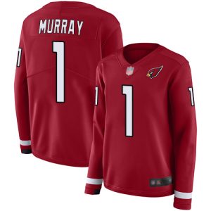 First rate Cardinals #1 Kyler Murray Red Team Color Women's Stitched NFL Limited Therma Long Sleeve Jersey Be among the first to own Order your Cardinals jersey right away