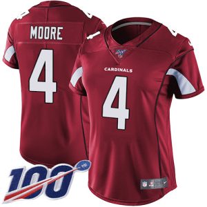 Exquisite Cardinals #4 Rondale Moore Red Team Color Women's Stitched NFL 100th Season Vapor Untouchable Limited Jersey Sports fans this is your chance Order soon to support the Cardinals