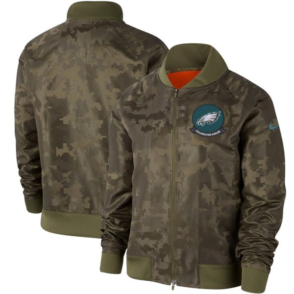 Gorgeous Women's Philadelphia Eagles Olive 2019 Salute to Service Full Zip Bomber Jacket Collectors this is a must have Add this Cardinals jersey to your collection