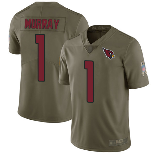 Outstanding Cardinals #1 Kyler Murray Olive Youth Stitched NFL Limited 2017 Salute to Service Jersey For a short time available Don't miss your chance to own a Cardinals jersey