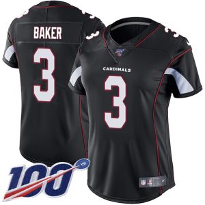 First rate Cardinals #3 Budda Baker Black Alternate Women's Stitched NFL 100th Season Vapor Untouchable Limited Jersey For a short time available Don't miss your chance to own a Cardinals jersey