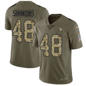 Marvelous Cardinals #48 Isaiah Simmons Olive/Camo Youth Stitched NFL Limited 2017 Salute To Service Jersey Limited stock Order now to show your love for the Cardinals