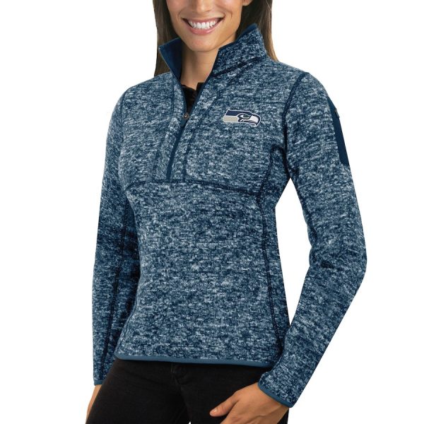 Top notch Seattle Seahawks Antigua Women's Fortune Half Zip Sweater Heather College Navy With high demand Order now to wear your Cardinals pride
