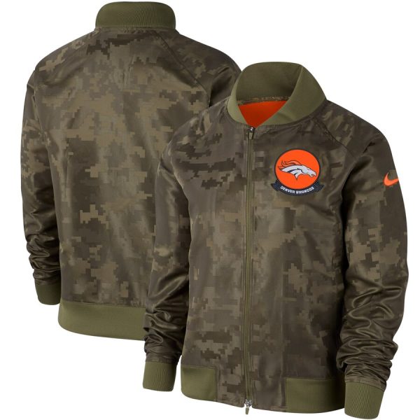 Exquisite Women's Denver Broncos Olive 2019 Salute to Service Full Zip Bomber Jacket Collectors this is a must have Add this Cardinals jersey to your collection