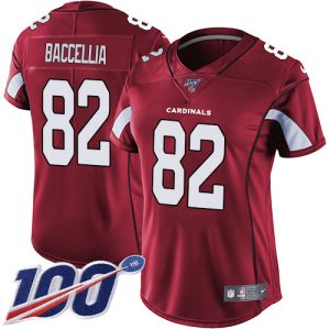 First rate Cardinals #82 Andre Baccellia Red Team Color Women's Stitched NFL 100th Season Vapor Untouchable Limited Jersey Limited stock Order now to show your love for the Cardinals