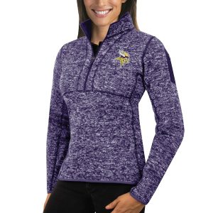Spectacular Minnesota Vikings Antigua Women's Fortune Half Zip Sweater Heather Purple With high demand Order now to wear your Cardinals pride